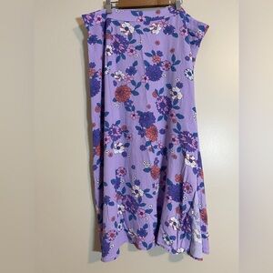 Candace Cameron Bure Maxi Skirt Womens XL Purple Floral Cottagecore Coquette